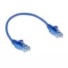ACT azul 0,15 m LSZH U/UTP CAT6 cabo de ligação slimline para datacenter snagless com fichas RJ45