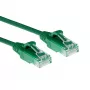 ACT verde 0,15 m LSZH U/UTP CAT6 cabo de ligação slimline para datacenter com fichas RJ45 sem proteção da patilha