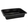 Recipiente descartável para alimentos Papstar 96552 polipropileno preto 227x178x45mm