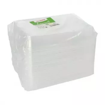 Recipiente descartável para conservação de alimentos Papstar 96555 transparente PET 234x187x20mm