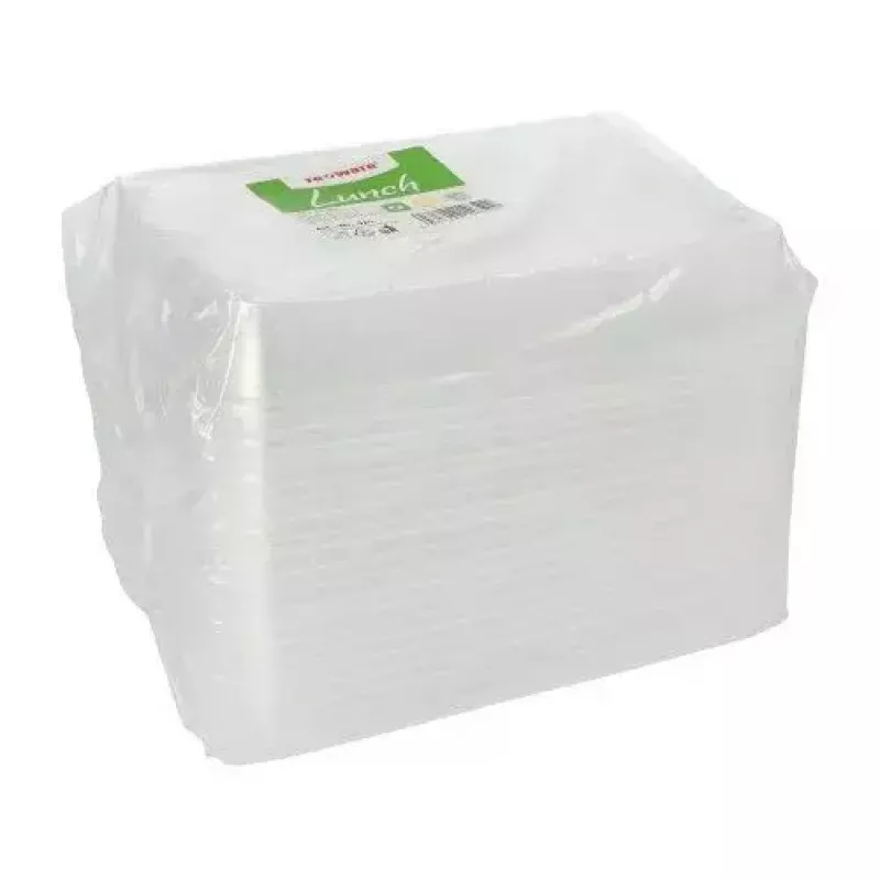 Recipiente descartável para conservação de alimentos Papstar 96555 transparente PET 234x187x20mm