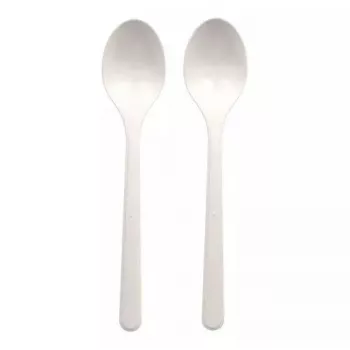 Colher de sopa descartável Papstar 96432 polipropileno branco 50 unidades