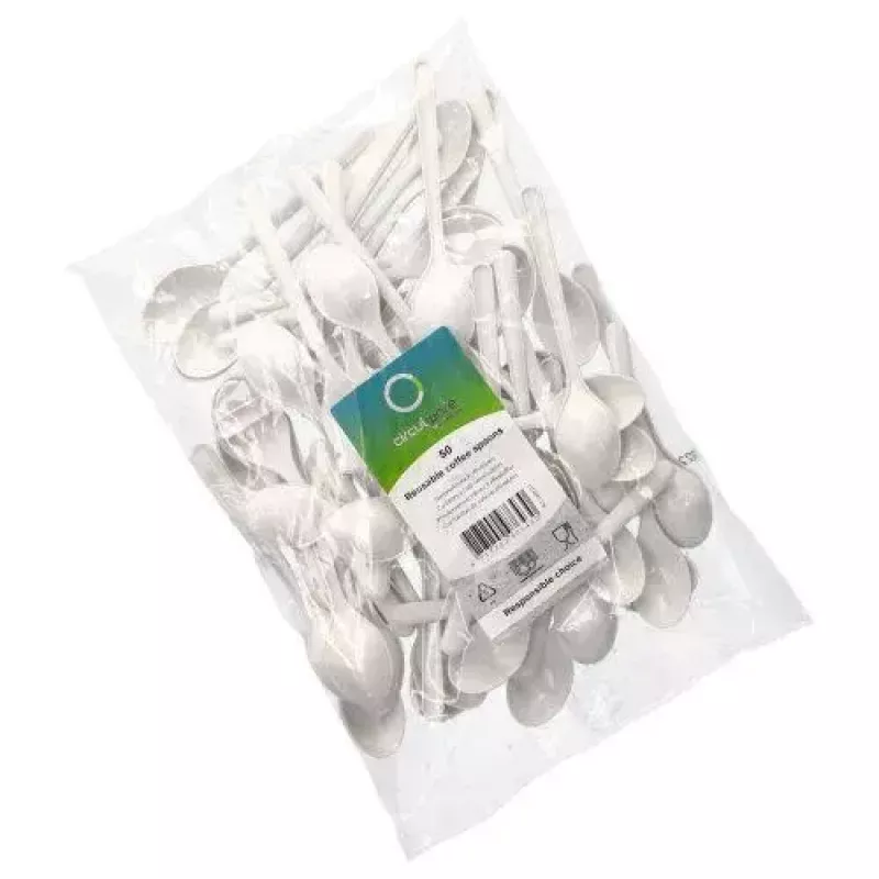 Colher de sopa descartável Papstar 96434 polipropileno branco 50 unidades