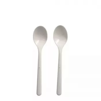 Colher de sopa descartável Papstar 96434 polipropileno branco 50 unidades