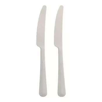 Faca descartável Papstar 96463 branco polipropileno 197 mm