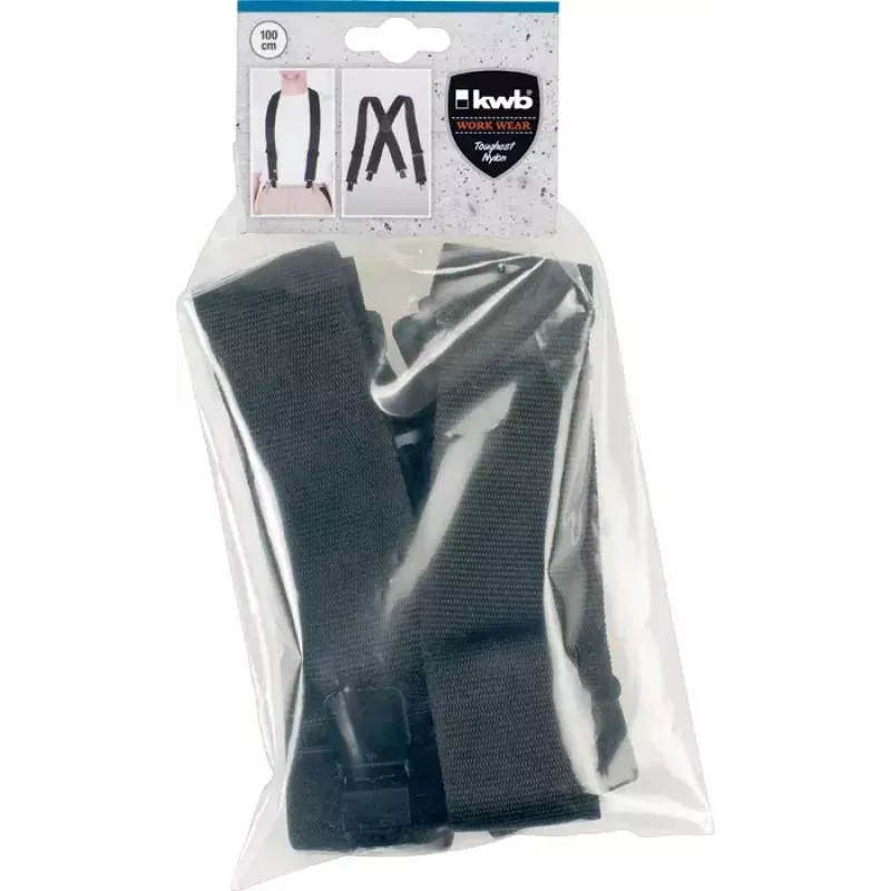 kwb 908110 suspensórios elásticos, preto