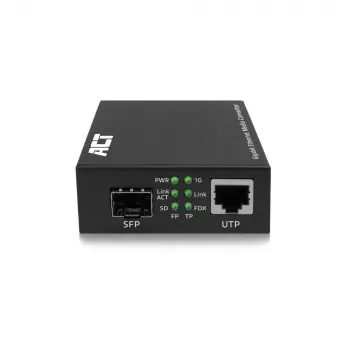 Conversor de suporte de rede ACT AC4451 1000 Mbit/s multimodo monomodo preto