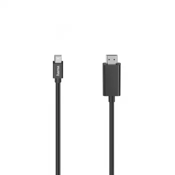 Hama 00200711 adaptador de cabo de vídeo 1,5 m Mini DisplayPort HDMI preto