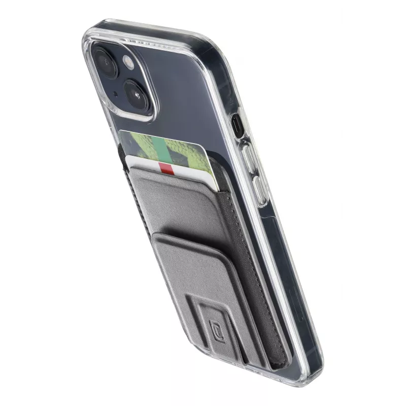 Suporte de bolso Cellularline Pocket Stand Mag para cartões com função de suporte compatível com MagSafe