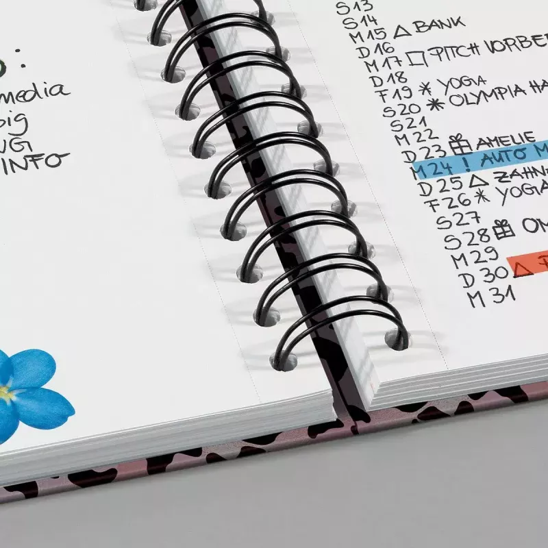 Caderno Sigel Jolie JN653 A5 120 folhas apricot preto rosa