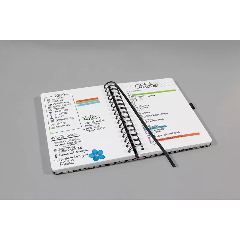 Caderno Sigel Jolie JN653 A5 120 folhas apricot preto rosa