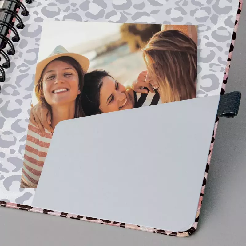 Caderno Sigel Jolie JN653 A5 120 folhas apricot preto rosa