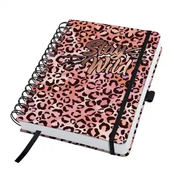 Caderno Sigel Jolie JN653 A5 120 folhas apricot preto rosa