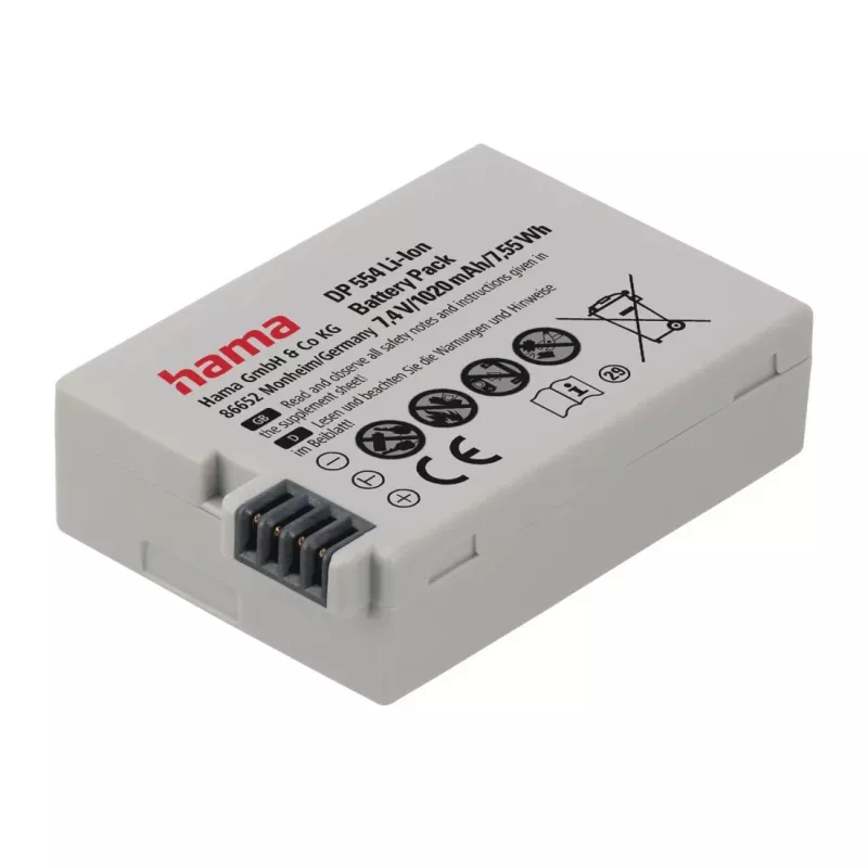 Hama DP 554 bateria de iões de lítio 1020 mAh para câmara