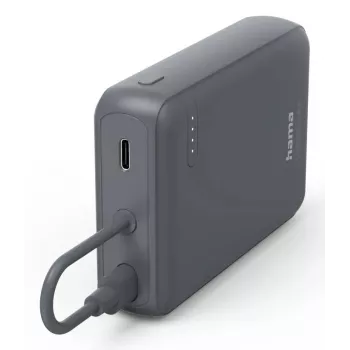 Hama «Travel» Power Pack com cabo, 10.000 mAh, 2 saídas: 2x USB-C, antracite