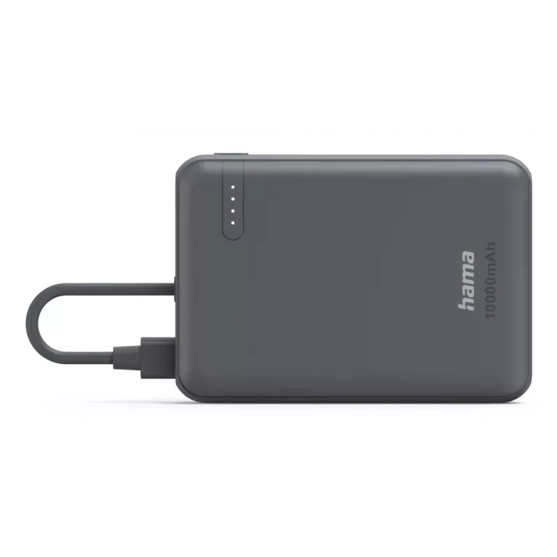 Hama «Travel» Power Pack com cabo, 10.000 mAh, 2 saídas: 2x USB-C, antracite