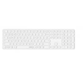 Teclado Bluetooth Rapoo 00228034 QWERTZ alemão sem fios branco