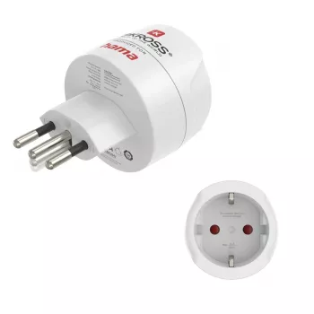 Adaptador de ficha de rede Hama 00223484 tipo J tipo C (ficha europeia) branco