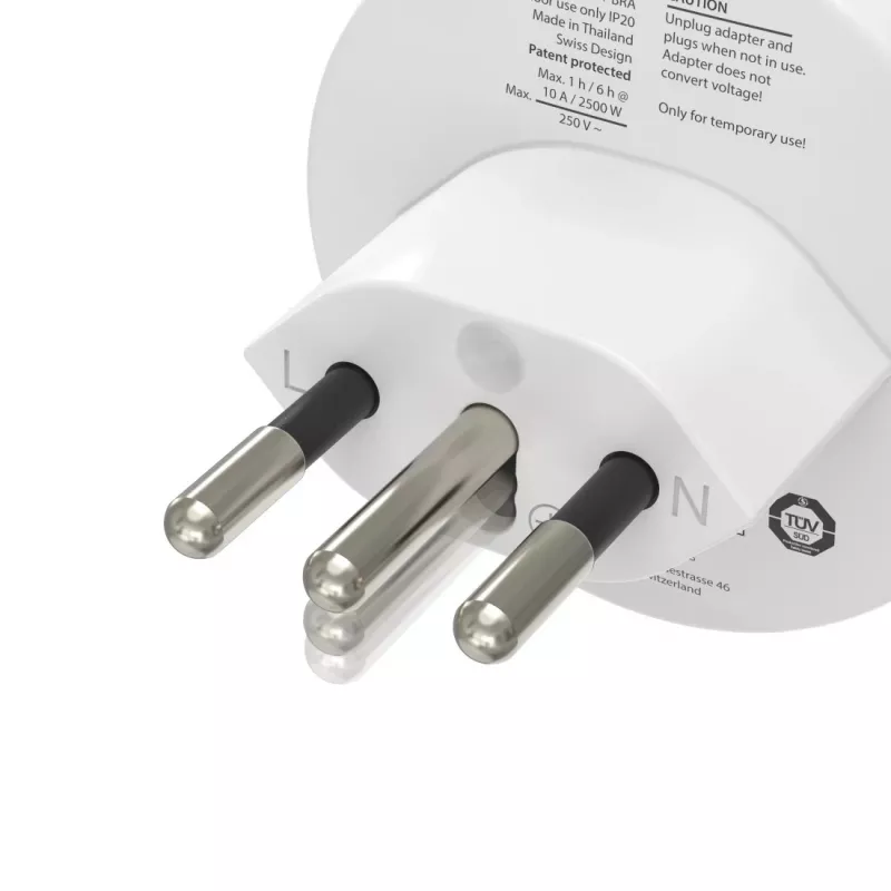 Adaptador de ficha de rede Hama 00223484 tipo J tipo C (ficha europeia) branco