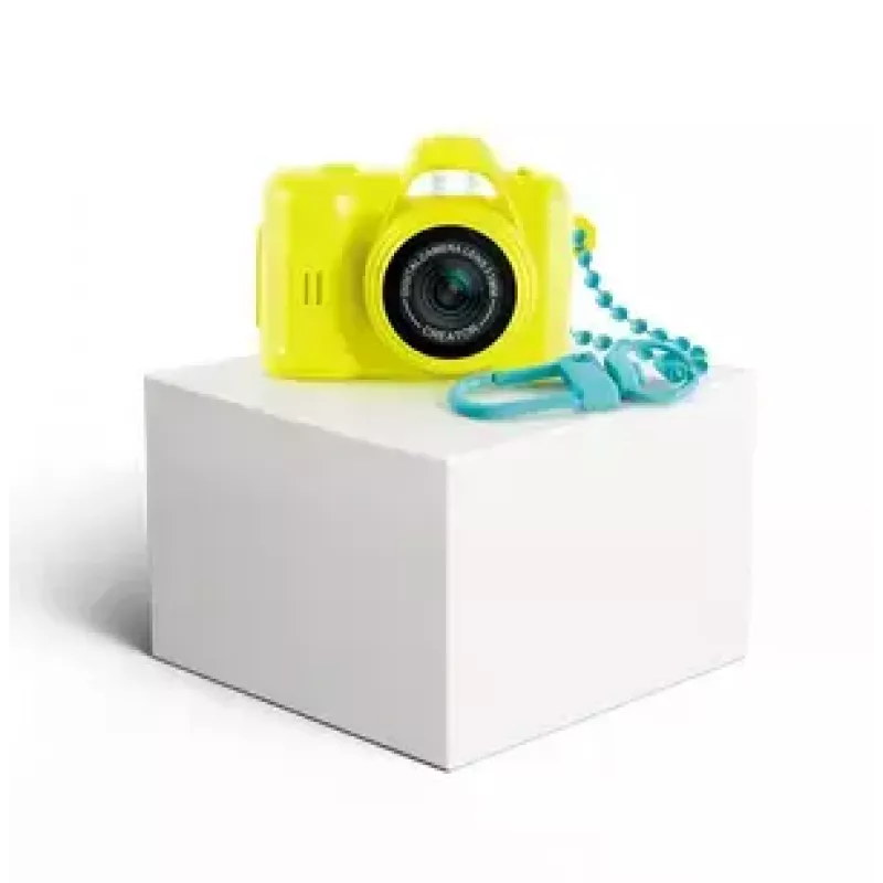 Máquina fotográfica digital infantil Canal Toys Photo Creator CLK062 amarela com LCD de 0,96 polegadas, suporte MicroSD, USB