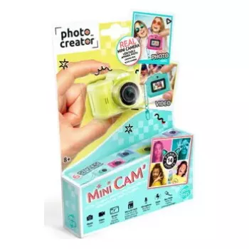 Máquina fotográfica digital infantil Canal Toys Photo Creator CLK062 amarela com LCD de 0,96 polegadas, suporte MicroSD, USB