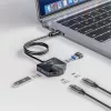 Dock/hub combo USB-C e USB-A Manhattan, portas (4): USB-A (x2) e USB-C (x2), 5 Gbit/s (USB 3.2 Gen1 também conhecido como USB 3.0), formato angular para fácil acesso às portas, alimentado por USB (não requer fonte de alimentação externa)