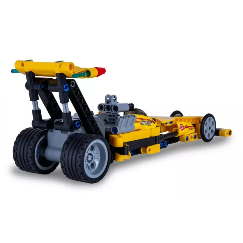 JAMARA CaDA Drag Racing 1:24 conjunto de blocos de construção, amarelo