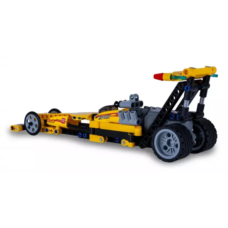 JAMARA CaDA Drag Racing 1:24 conjunto de blocos de construção, amarelo