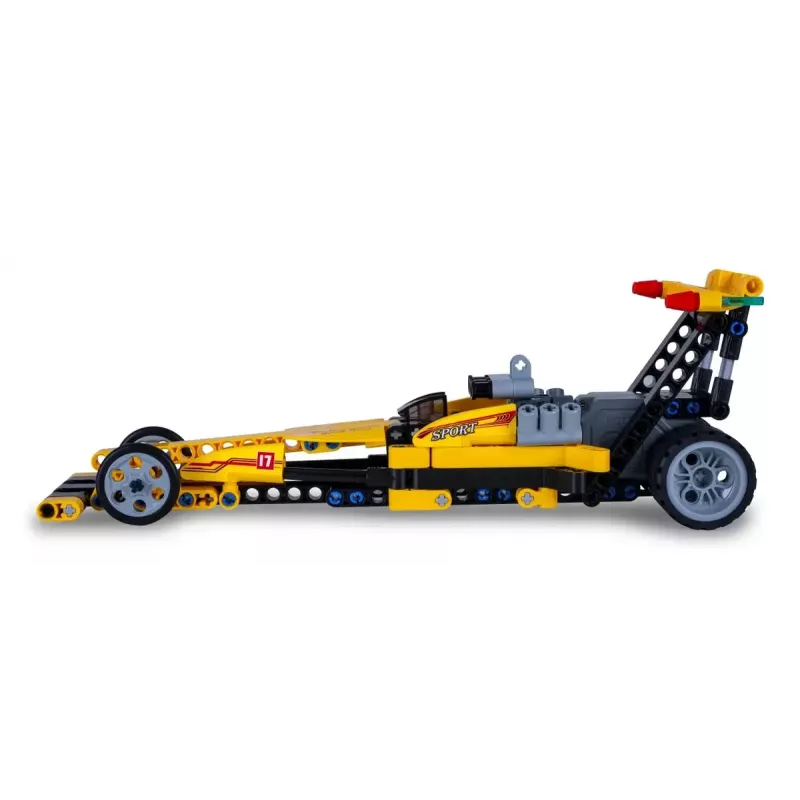 JAMARA CaDA Drag Racing 1:24 conjunto de blocos de construção, amarelo