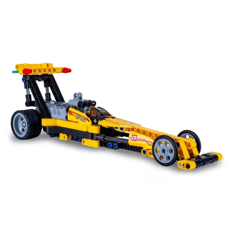 JAMARA CaDA Drag Racing 1:24 conjunto de blocos de construção, amarelo