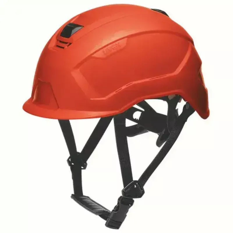Proteção de cabeça de segurança UVEX 9731333 — plástico HDPE, vermelho, ajustável 51–65 cm