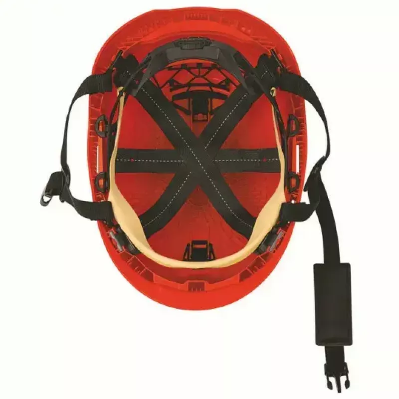 Proteção de cabeça de segurança UVEX 9731333 — plástico HDPE, vermelho, ajustável 51–65 cm