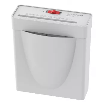 Destruidora de documentos Olympia PS 36 Pro — corte em tiras, recipiente de recolha 8 L, 72 dB, branco