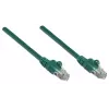 Cabo de rede Intellinet, Cat5e, 7,5 m, verde, CCA, U/UTP, PVC, RJ45, contactos banhados a ouro, proteção da patilha, proteção anti-dobra, garantia vitalícia