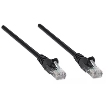 Cabo de rede Intellinet, Cat5e, 5 m, preto, CCA, U/UTP, PVC, RJ45, contactos banhados a ouro, sem patilha, moldado, garantia vitalícia