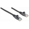 Cabo de rede Intellinet, Cat6, 2 m, preto, CCA, U/UTP, PVC, RJ45, contactos banhados a ouro, proteção da patilha, proteção anti-dobra, garantia vitalícia