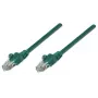 Cabo de rede Intellinet, Cat6, 2 m, verde, CCA, U/UTP, PVC, RJ45, contactos banhados a ouro, snagless, proteção anti-dobra, garantia vitalícia