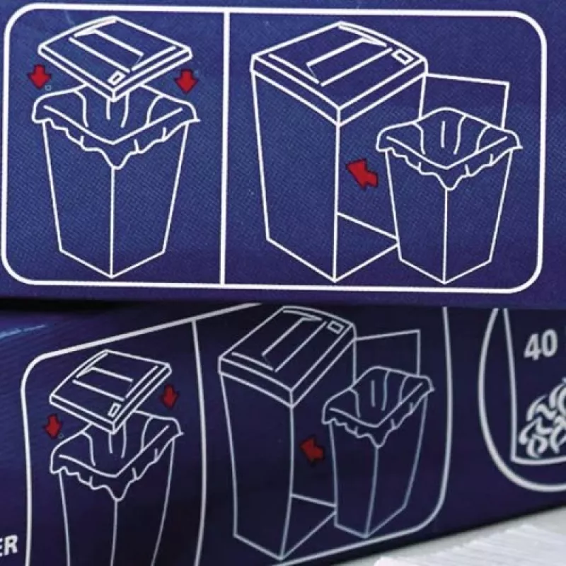 Sacos de plástico Rexel AS1000 para destruidoras de documentos de escritório grandes 115 l (pack de 100)