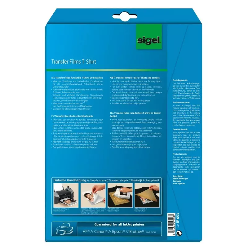 Papel de transferência para vestuário Sigel IP653