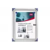 Quadro informativo magnético extra plano com fecho Nobo 1XA4, branco, alumínio, 1 x A4, porta deslizante, vidro, 821 g