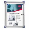 Nobo 1901797 vitrina expositora extraplana, 1 x A4, painel traseiro metálico magnético, para interior