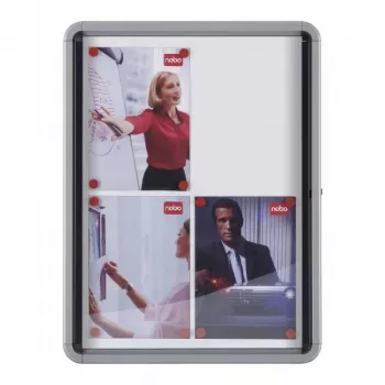 Quadro informativo magnético com fecho e porta com dobradiças Nobo Premium Plus 6xA4