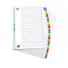 Elba índice de fichas Mylar A-Z, 26 partes, A4 extralargo, 230 x 297 mm, separadores coloridos (592581-20)