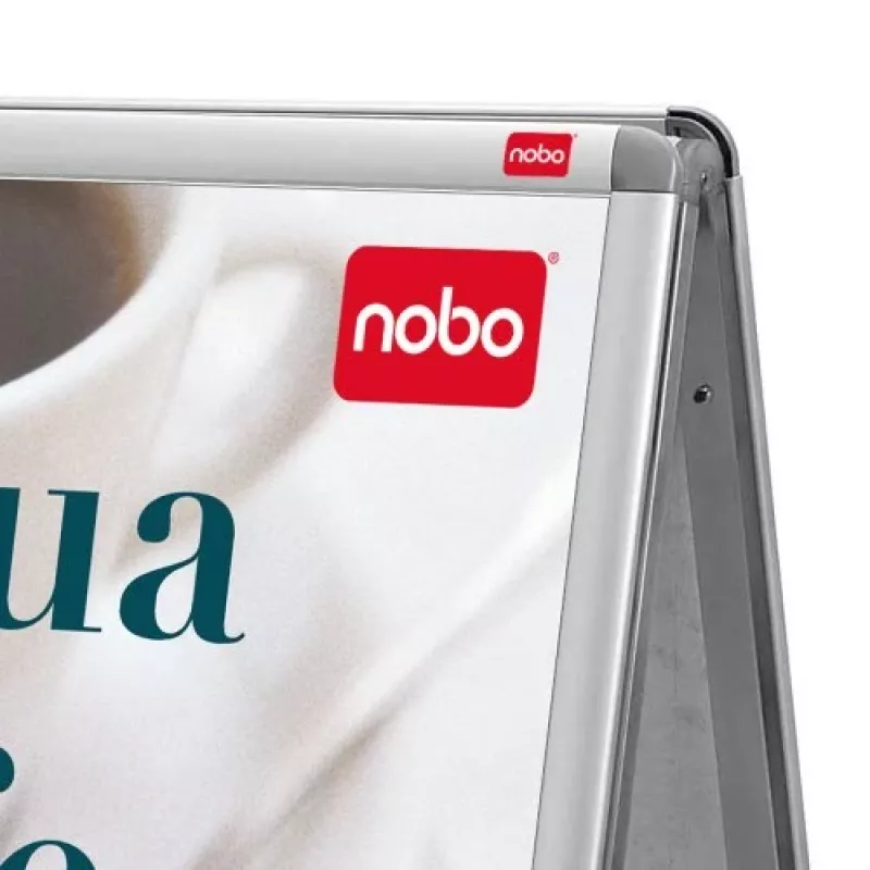 Nobo Essence A2 sinal de pavimento em A, prateado, alumínio, 485 mm, 850 mm