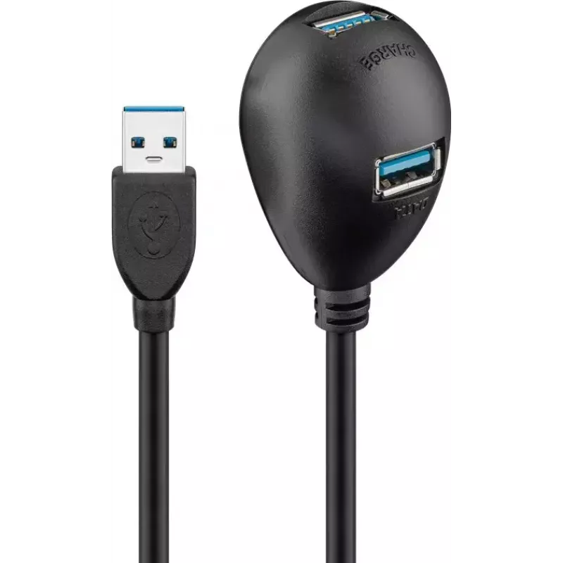 Cabo de extensão USB 3.0 Goobay 95918 preto
