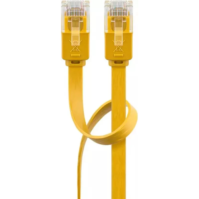 Cabo de rede plano Goobay CAT 6 1,5 m U/UTP amarelo