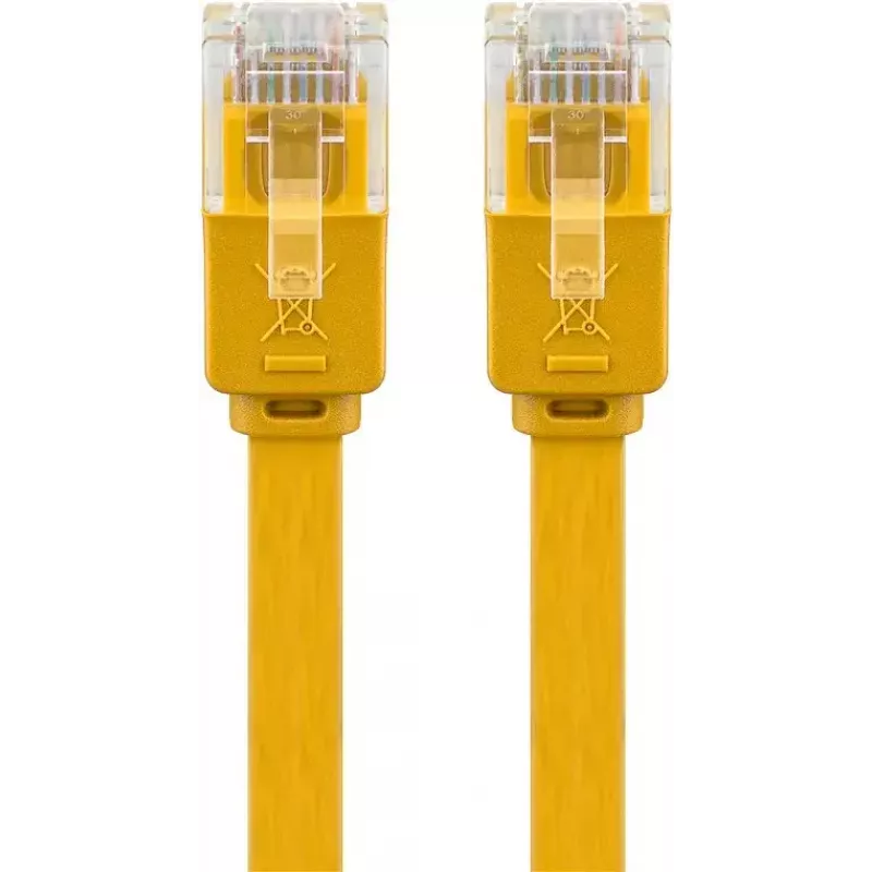 Cabo de rede plano Goobay CAT 6 1,5 m U/UTP amarelo