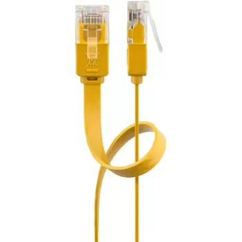 Cabo de rede plano Goobay CAT 6 1,5 m U/UTP amarelo