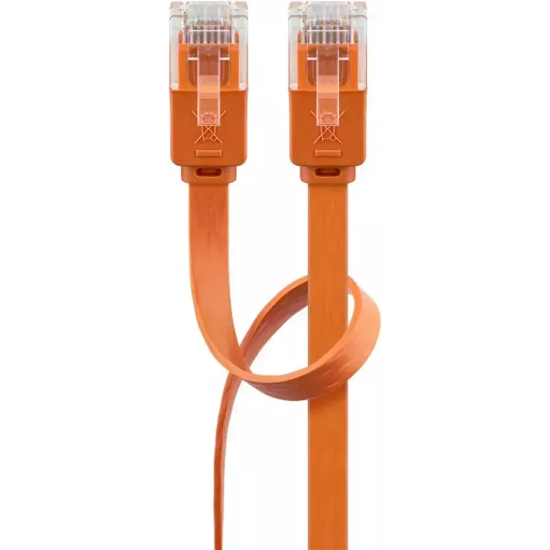 Cabo de rede plano Goobay CAT 6 U/UTP laranja 1,5 m