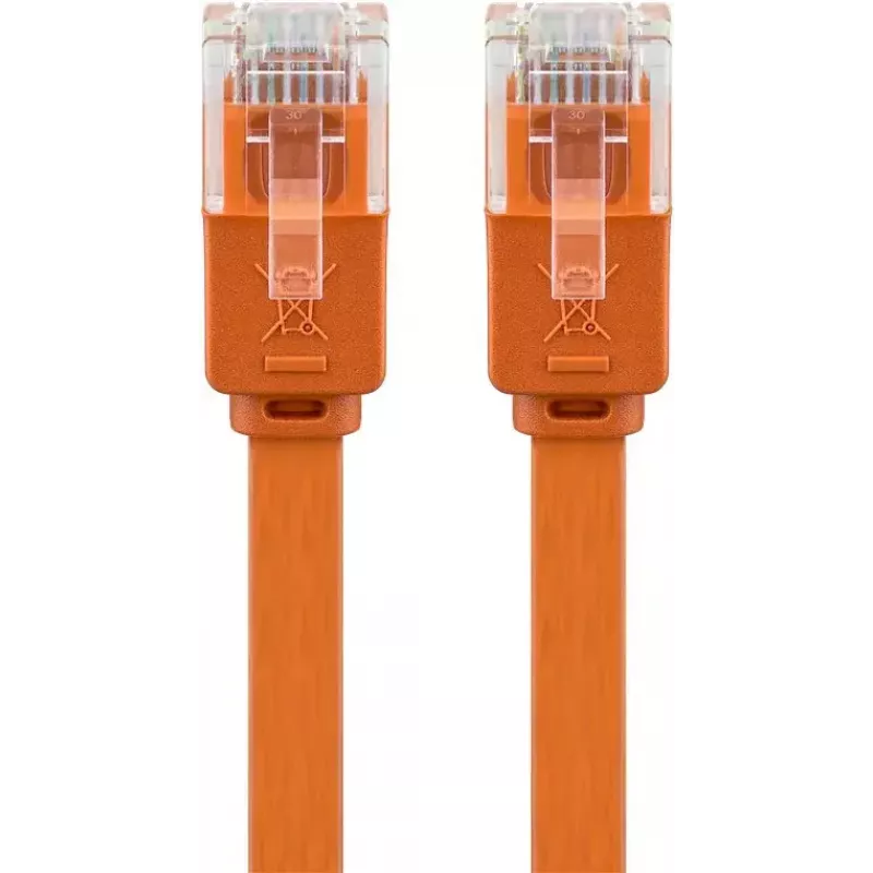 Cabo de rede plano Goobay CAT 6 U/UTP laranja 1,5 m